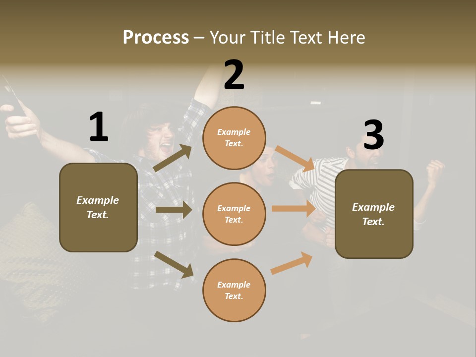 Happy Students Couch PowerPoint Template