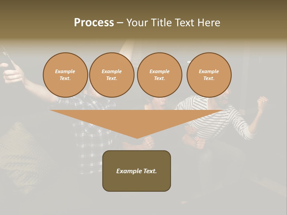 Happy Students Couch PowerPoint Template