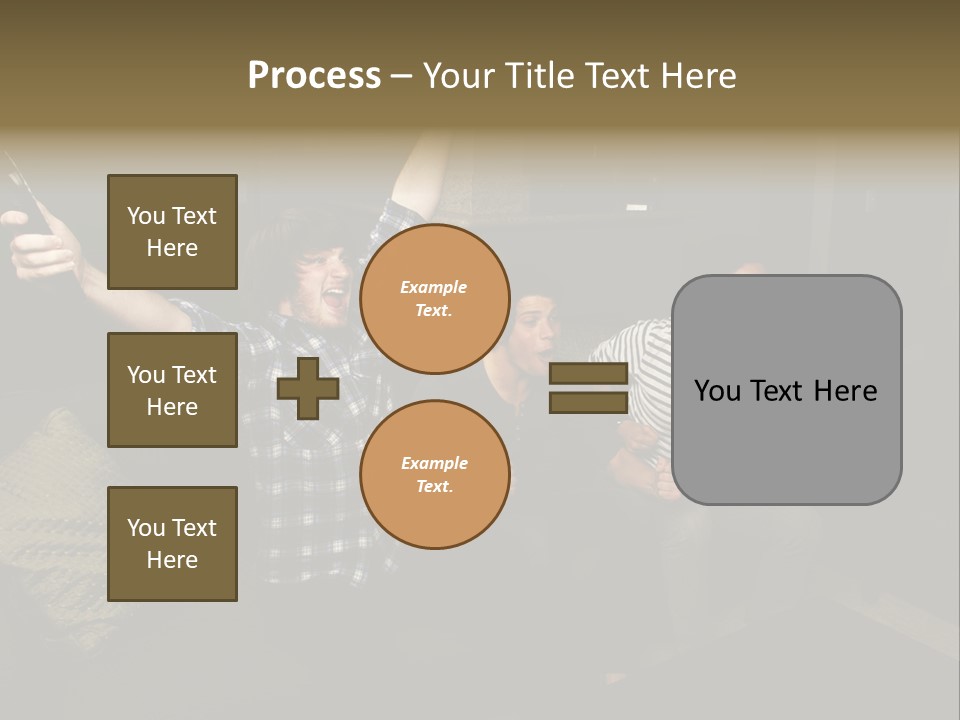 Happy Students Couch PowerPoint Template