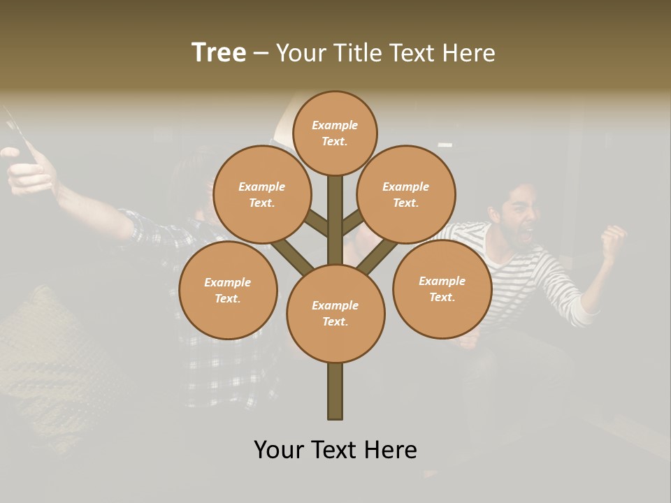Happy Students Couch PowerPoint Template