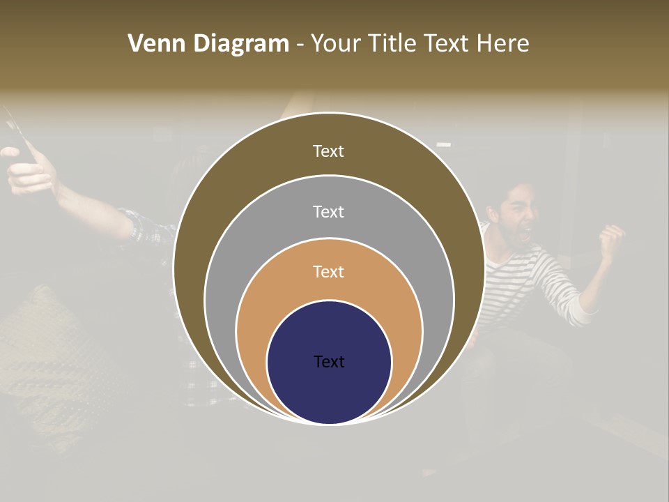 Happy Students Couch PowerPoint Template