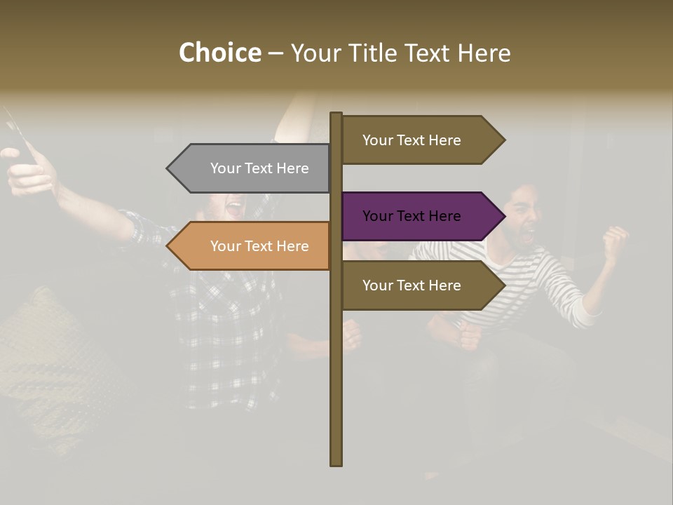 Happy Students Couch PowerPoint Template