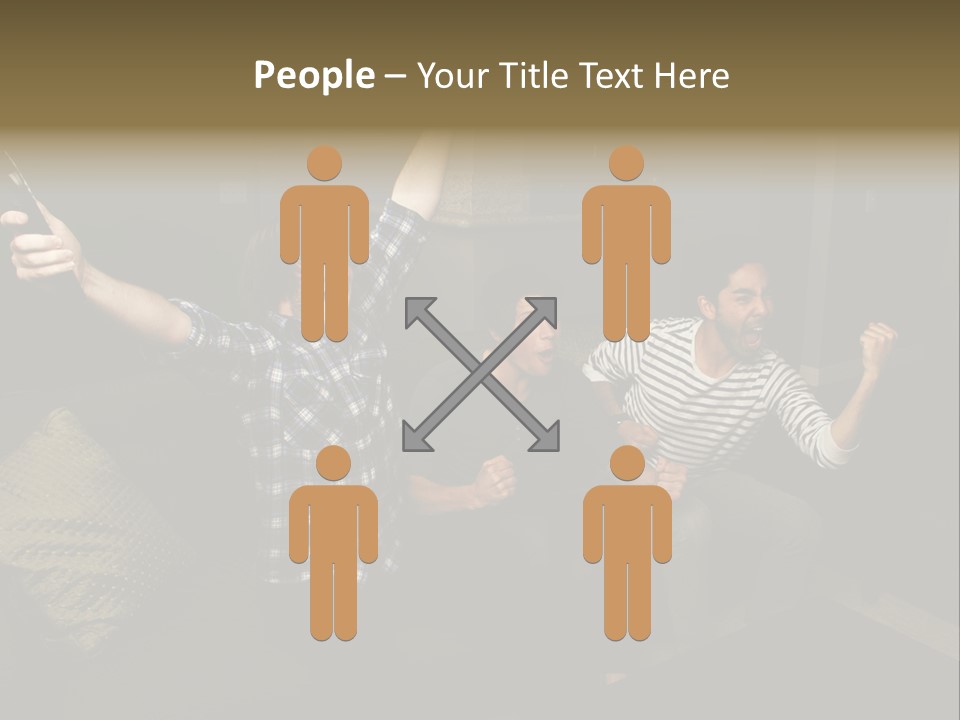 Happy Students Couch PowerPoint Template