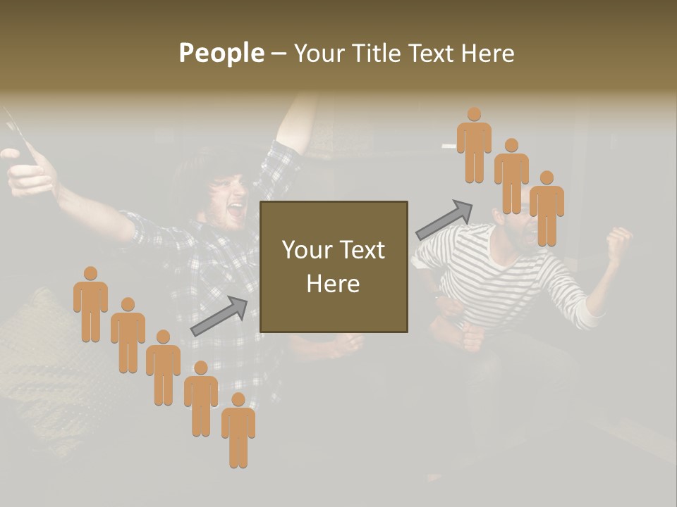 Happy Students Couch PowerPoint Template