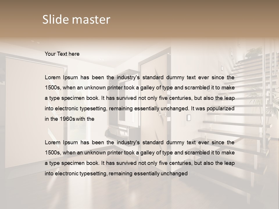 Stairs Window Modern PowerPoint Template