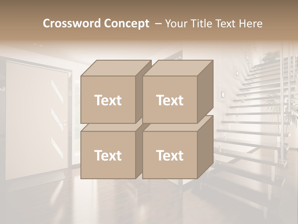 Stairs Window Modern PowerPoint Template
