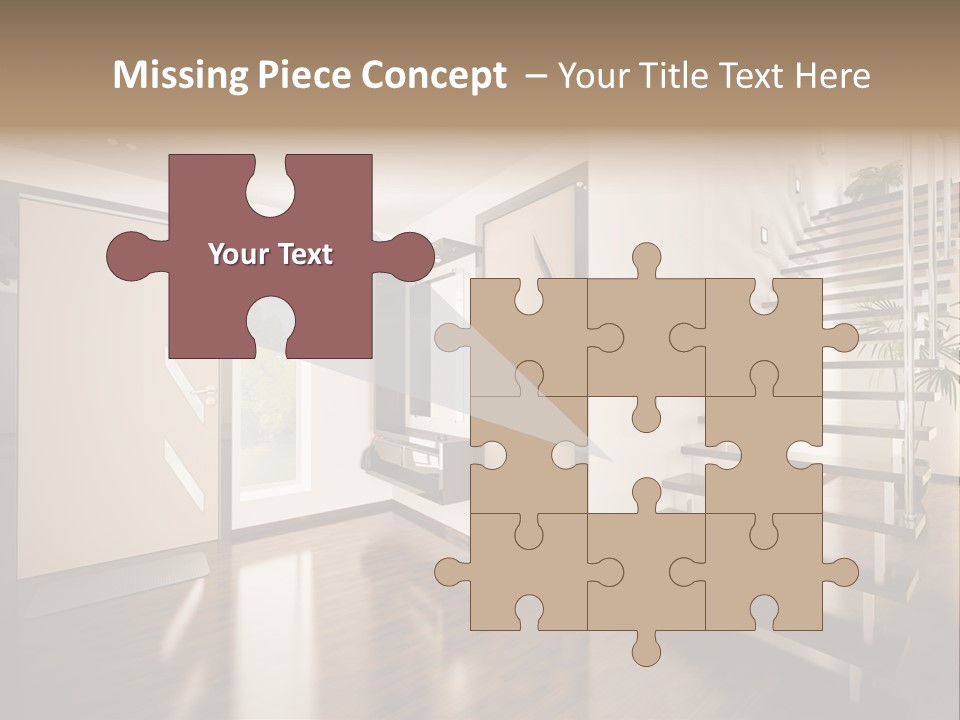 Stairs Window Modern PowerPoint Template