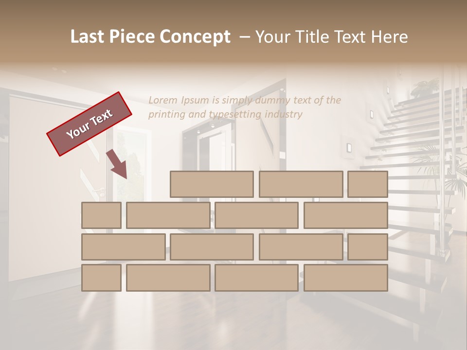 Stairs Window Modern PowerPoint Template