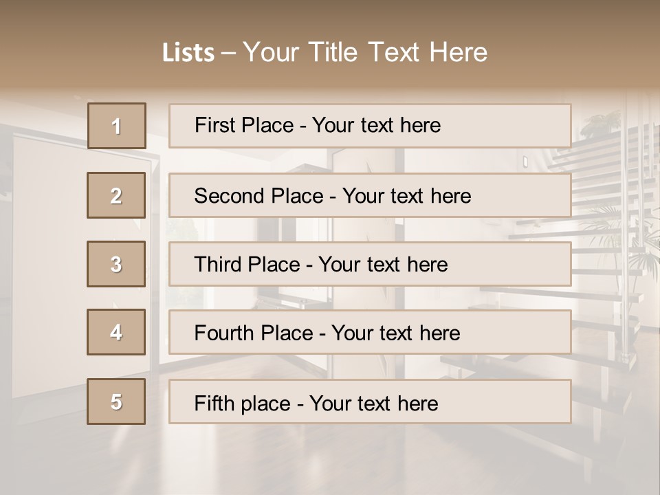 Stairs Window Modern PowerPoint Template