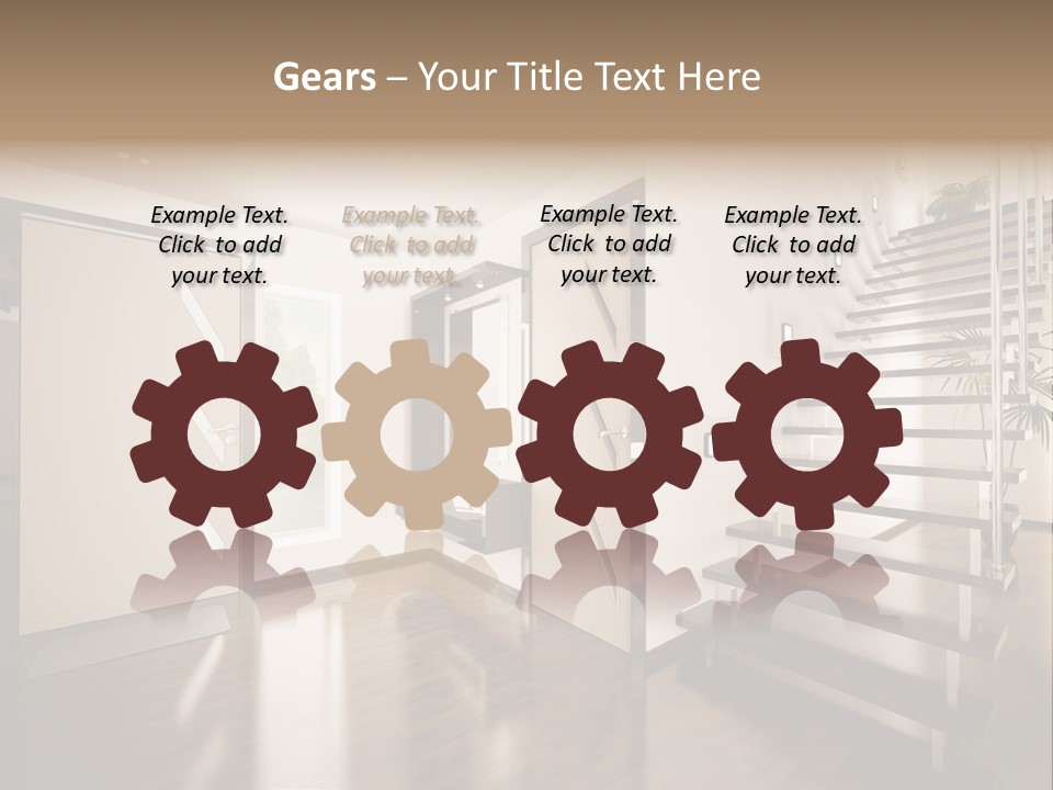 Stairs Window Modern PowerPoint Template