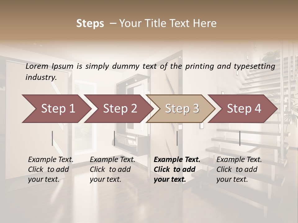 Stairs Window Modern PowerPoint Template