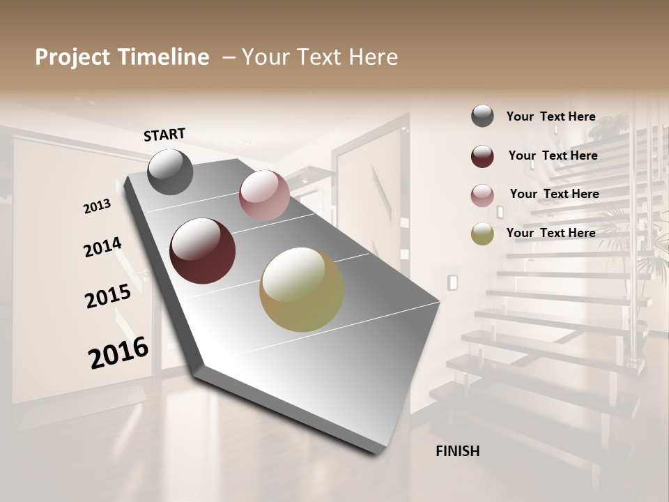 Stairs Window Modern PowerPoint Template