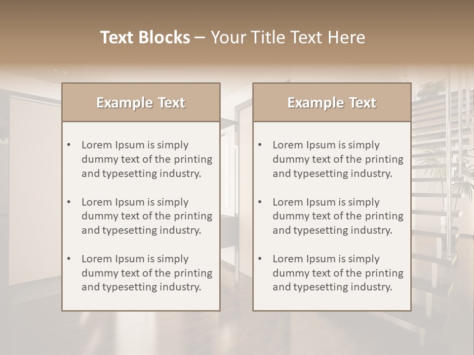 Stairs Window Modern PowerPoint Template