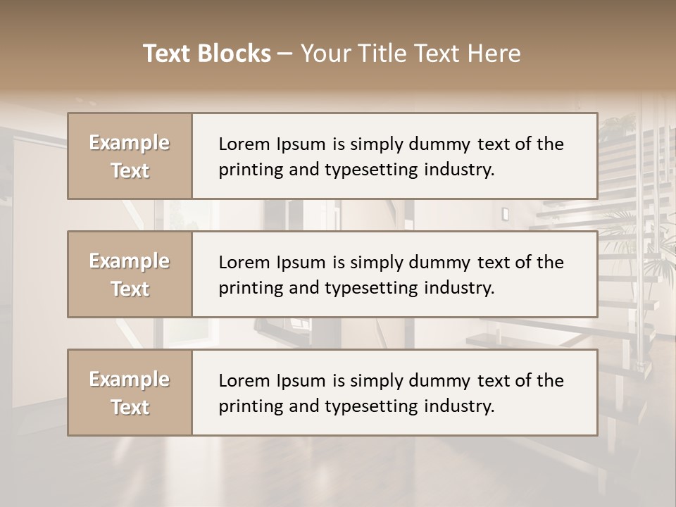 Stairs Window Modern PowerPoint Template