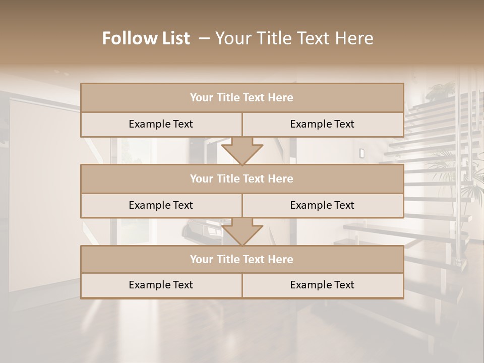 Stairs Window Modern PowerPoint Template