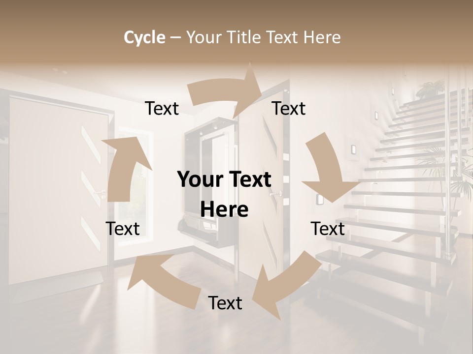 Stairs Window Modern PowerPoint Template