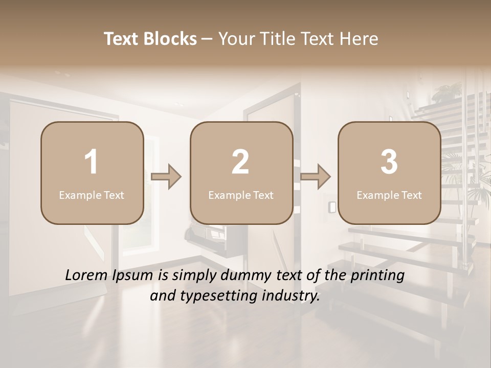 Stairs Window Modern PowerPoint Template