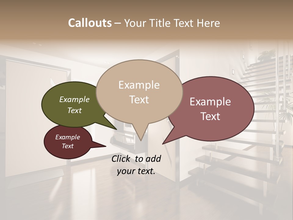 Stairs Window Modern PowerPoint Template