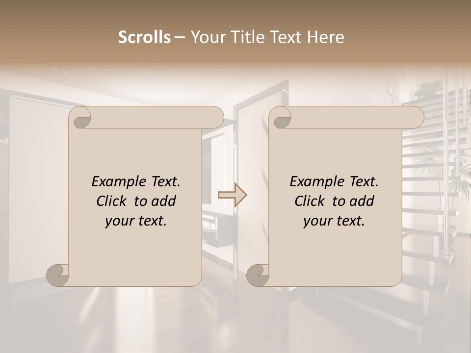 Stairs Window Modern PowerPoint Template