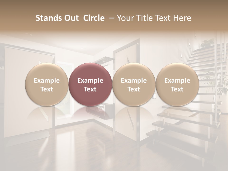 Stairs Window Modern PowerPoint Template