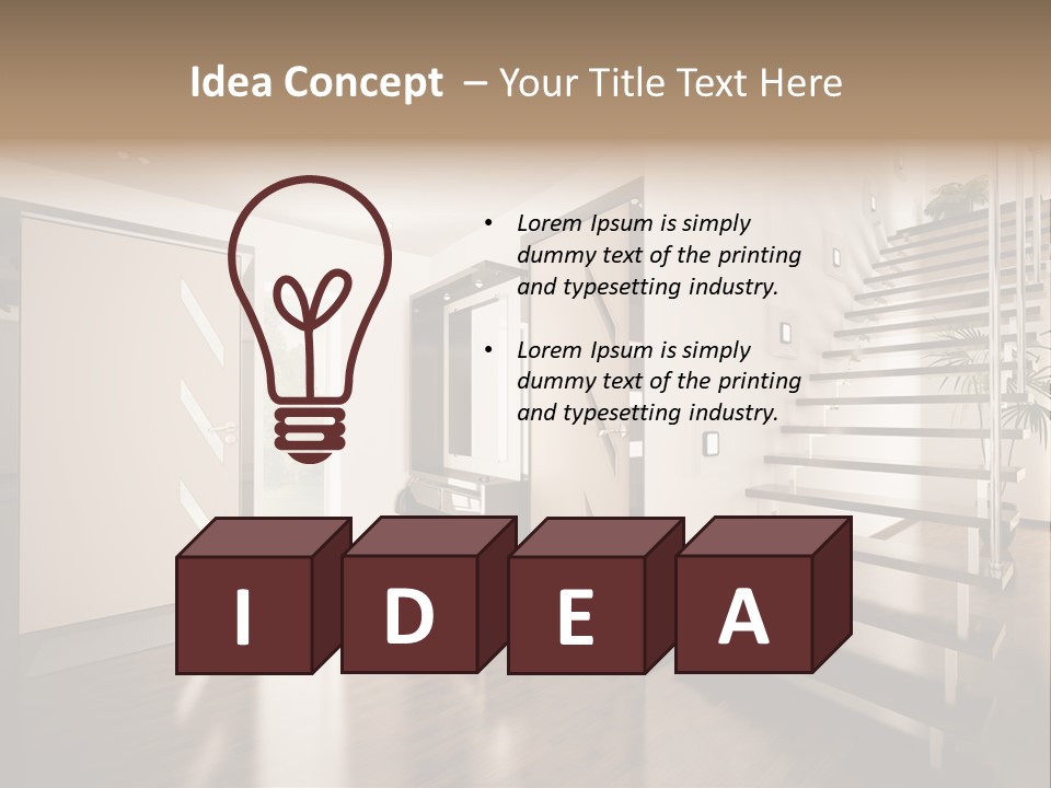 Stairs Window Modern PowerPoint Template