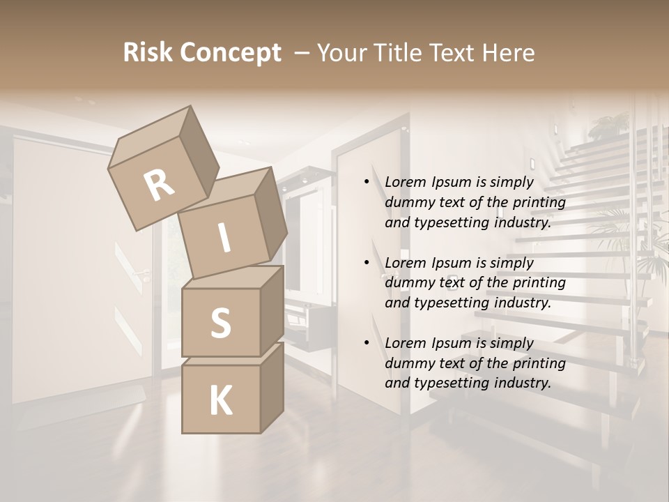 Stairs Window Modern PowerPoint Template