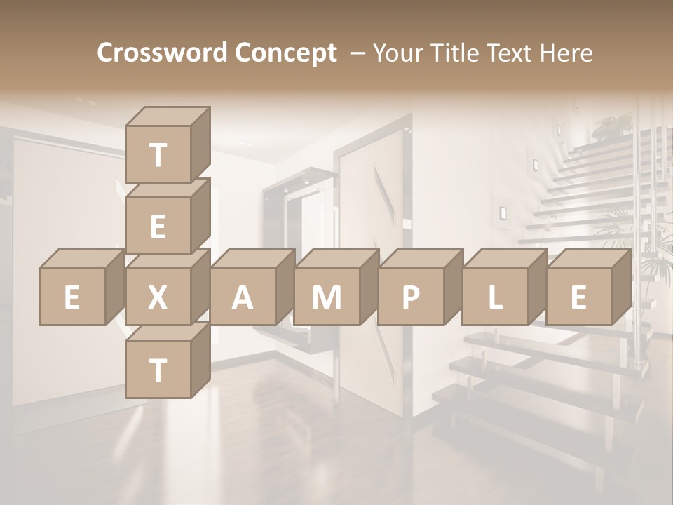 Stairs Window Modern PowerPoint Template