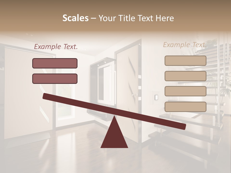 Stairs Window Modern PowerPoint Template
