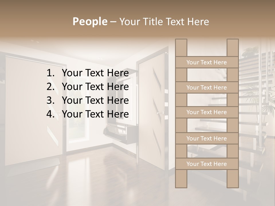 Stairs Window Modern PowerPoint Template