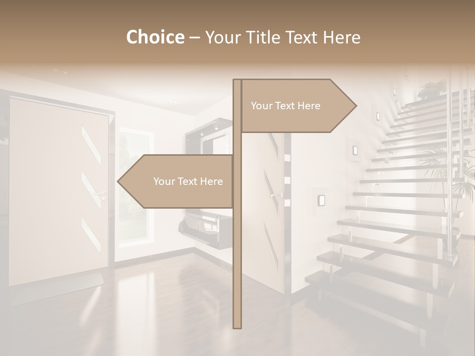Stairs Window Modern PowerPoint Template
