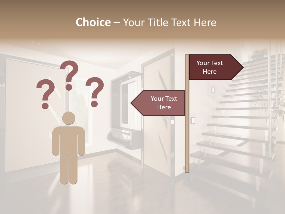 Stairs Window Modern PowerPoint Template