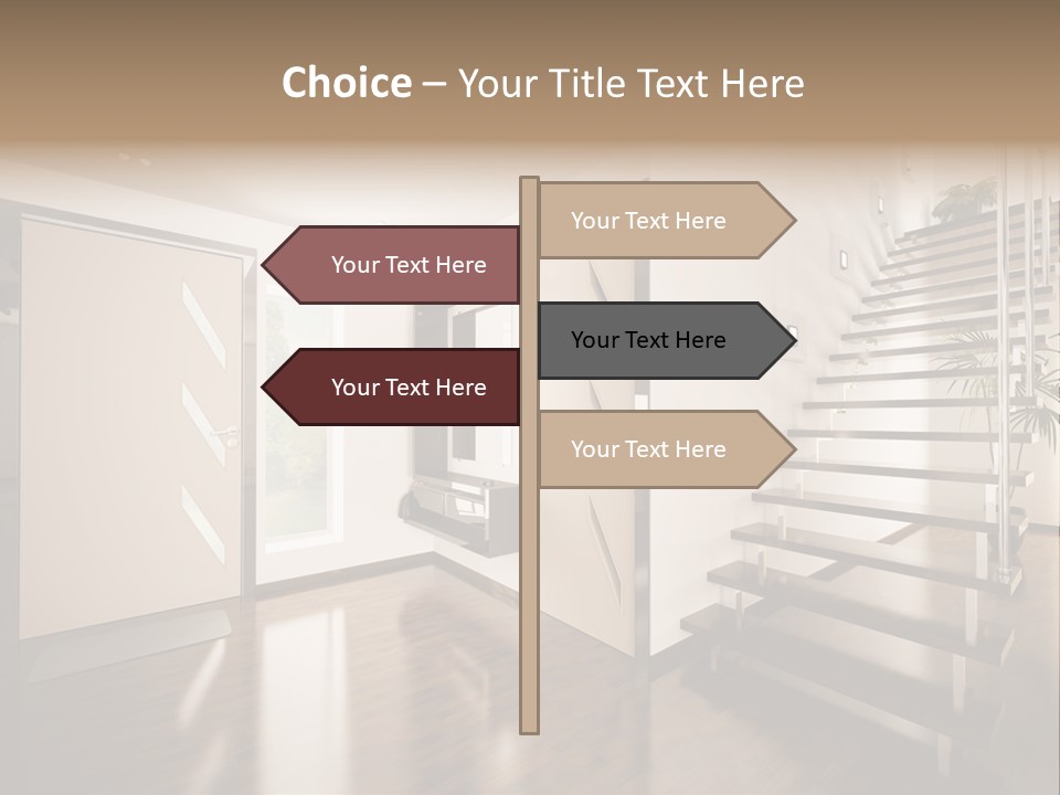 Stairs Window Modern PowerPoint Template