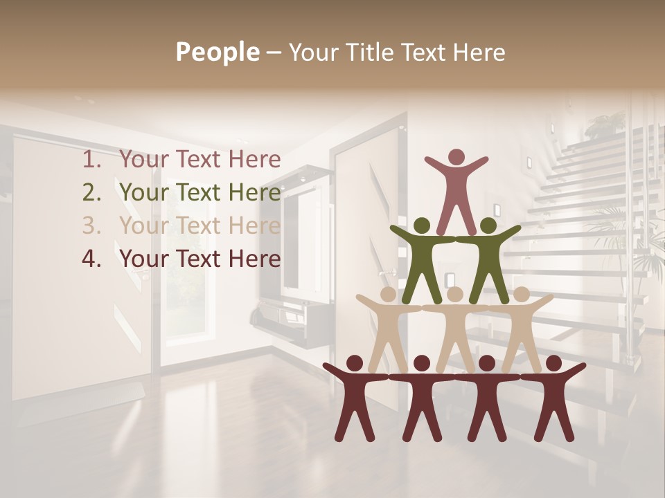 Stairs Window Modern PowerPoint Template