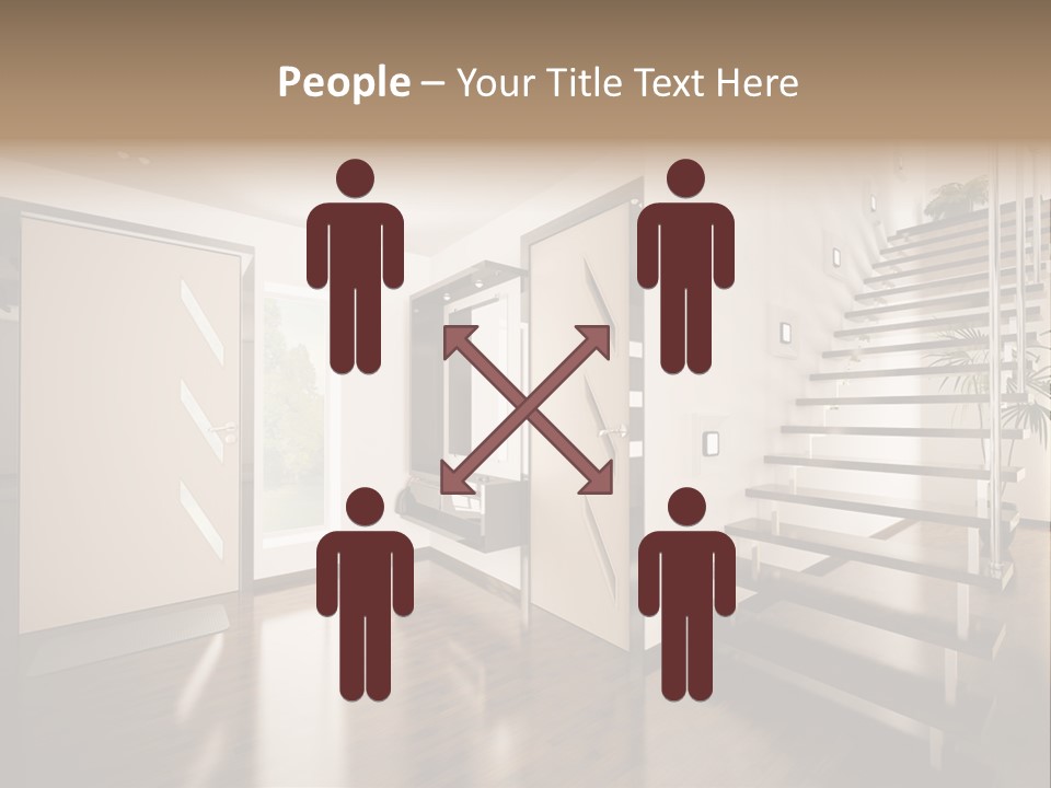 Stairs Window Modern PowerPoint Template