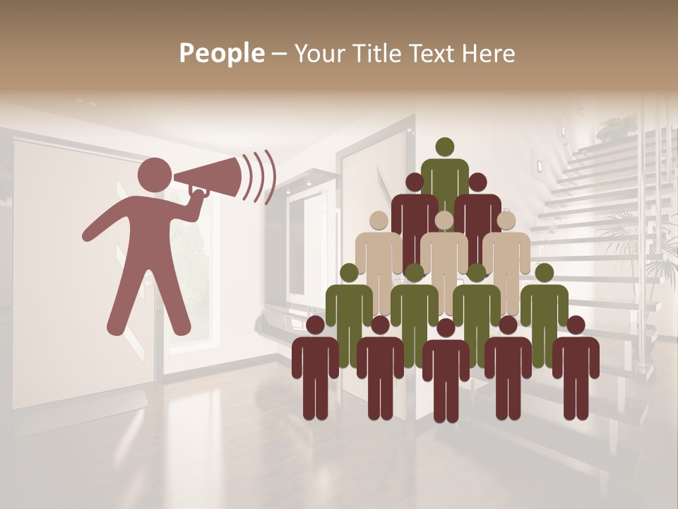 Stairs Window Modern PowerPoint Template