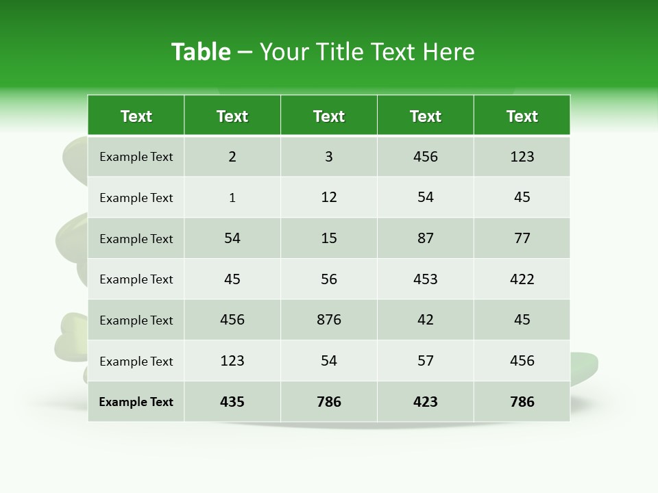 Green March Graphics PowerPoint Template
