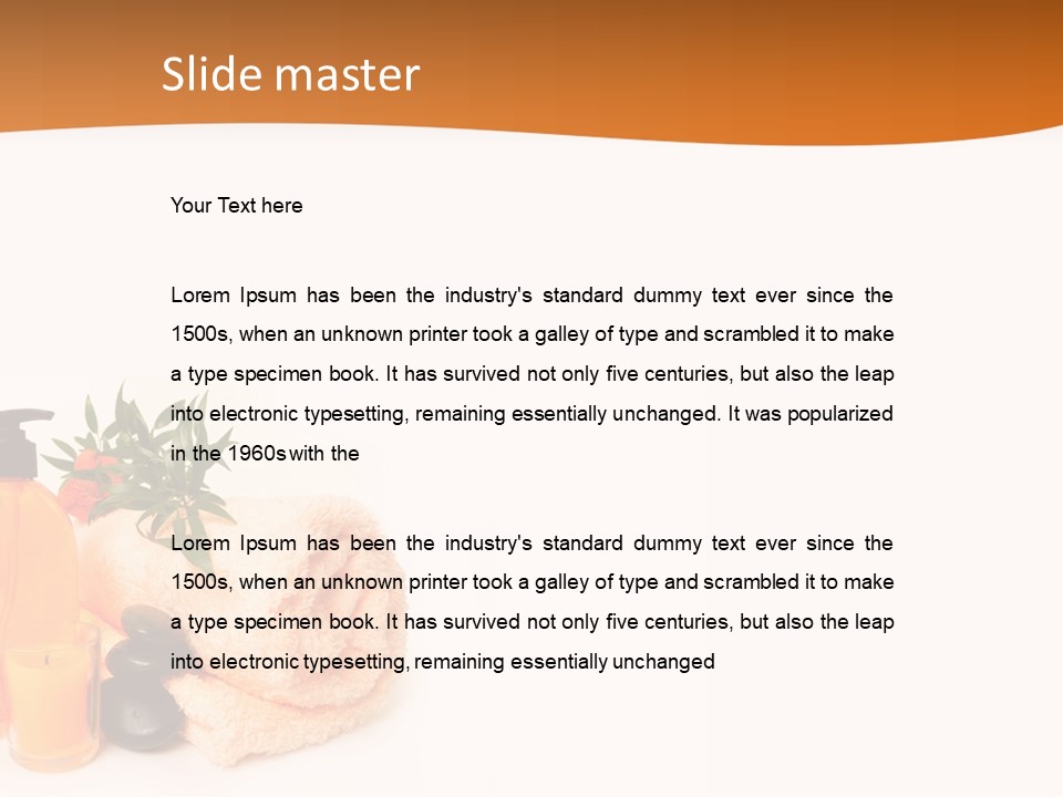 Towel Wellbeing Style PowerPoint Template