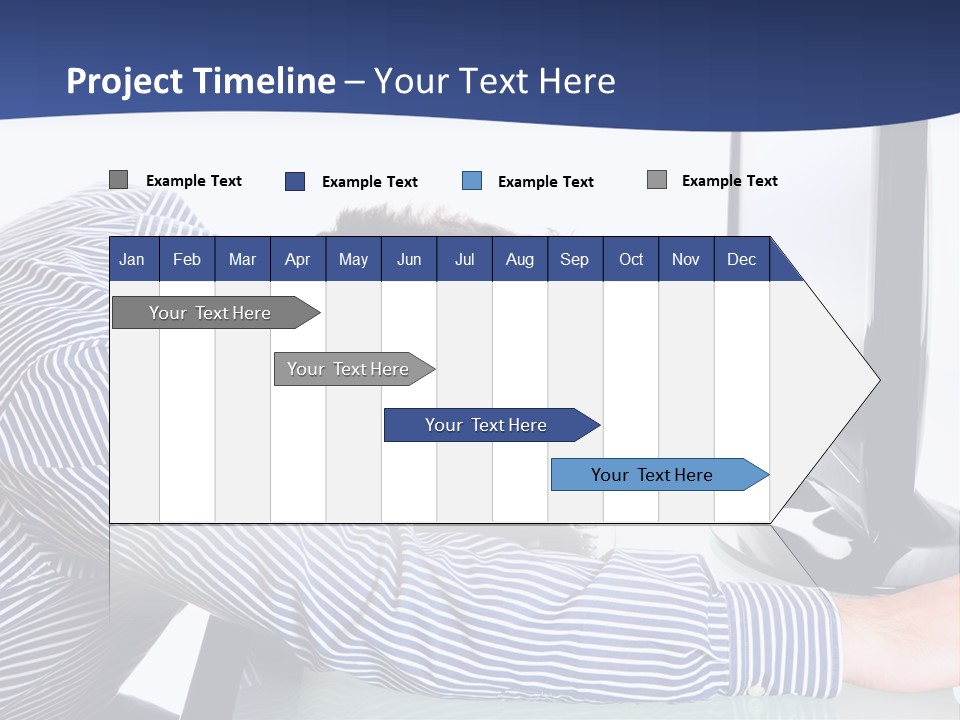 A Man Leaning Over A Computer Monitor With His Head On The Monitor PowerPoint Template