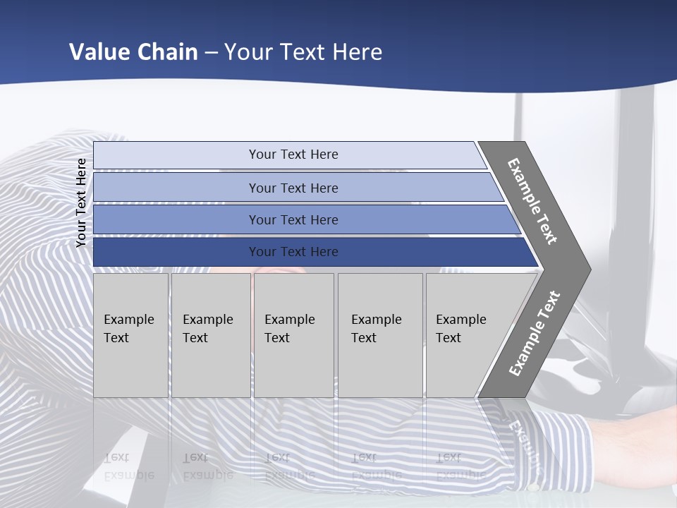 A Man Leaning Over A Computer Monitor With His Head On The Monitor PowerPoint Template