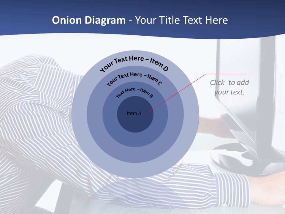 A Man Leaning Over A Computer Monitor With His Head On The Monitor PowerPoint Template