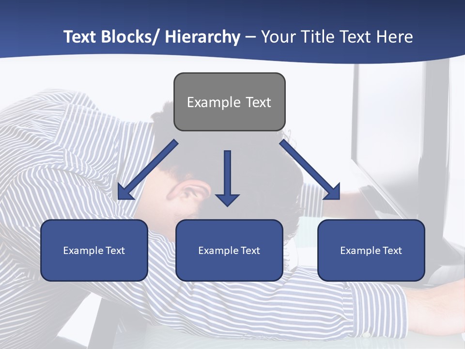 A Man Leaning Over A Computer Monitor With His Head On The Monitor PowerPoint Template