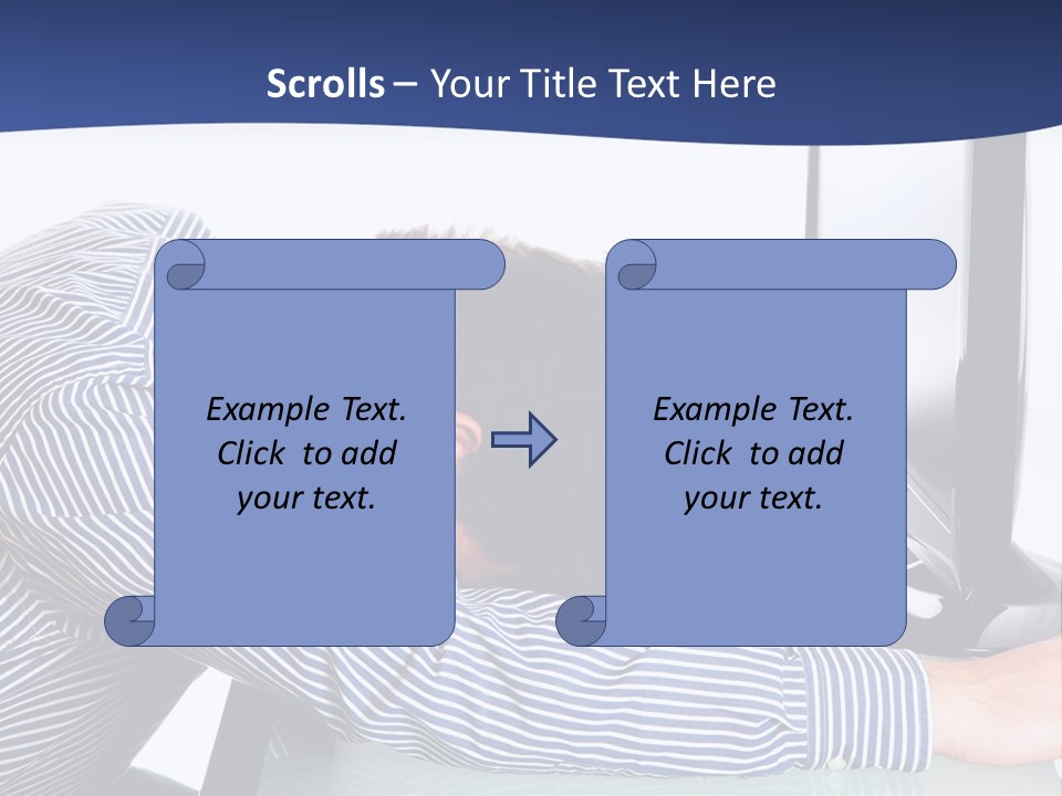 A Man Leaning Over A Computer Monitor With His Head On The Monitor PowerPoint Template
