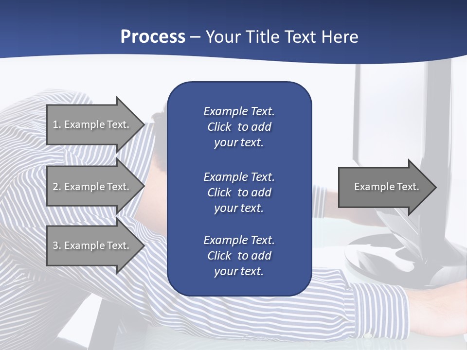 A Man Leaning Over A Computer Monitor With His Head On The Monitor PowerPoint Template