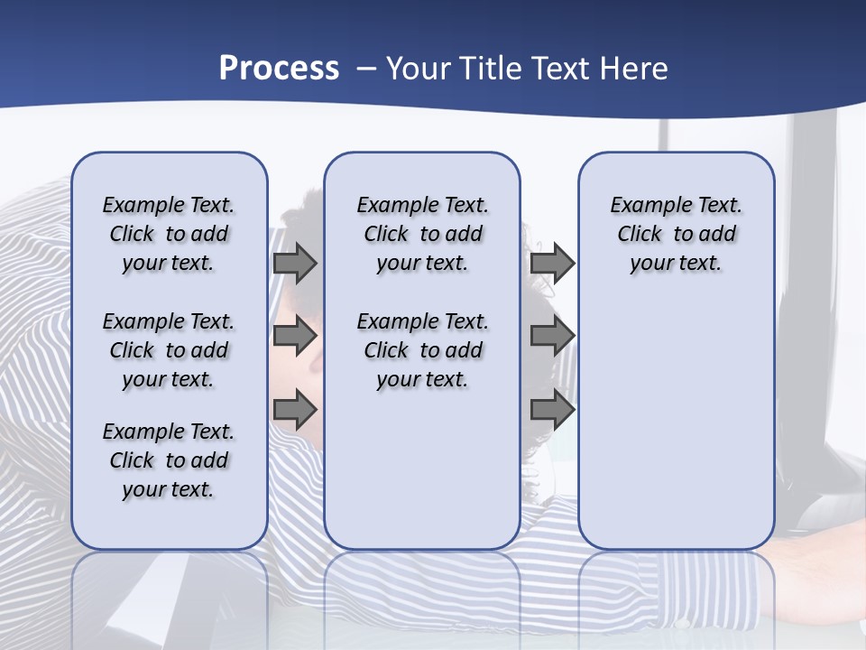 A Man Leaning Over A Computer Monitor With His Head On The Monitor PowerPoint Template