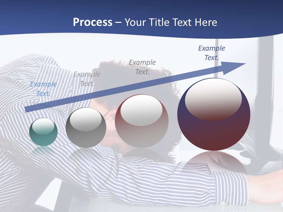 A Man Leaning Over A Computer Monitor With His Head On The Monitor PowerPoint Template
