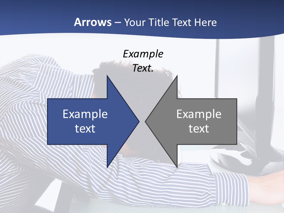A Man Leaning Over A Computer Monitor With His Head On The Monitor PowerPoint Template