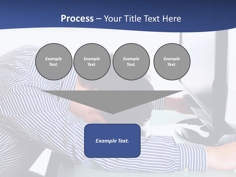 A Man Leaning Over A Computer Monitor With His Head On The Monitor PowerPoint Template