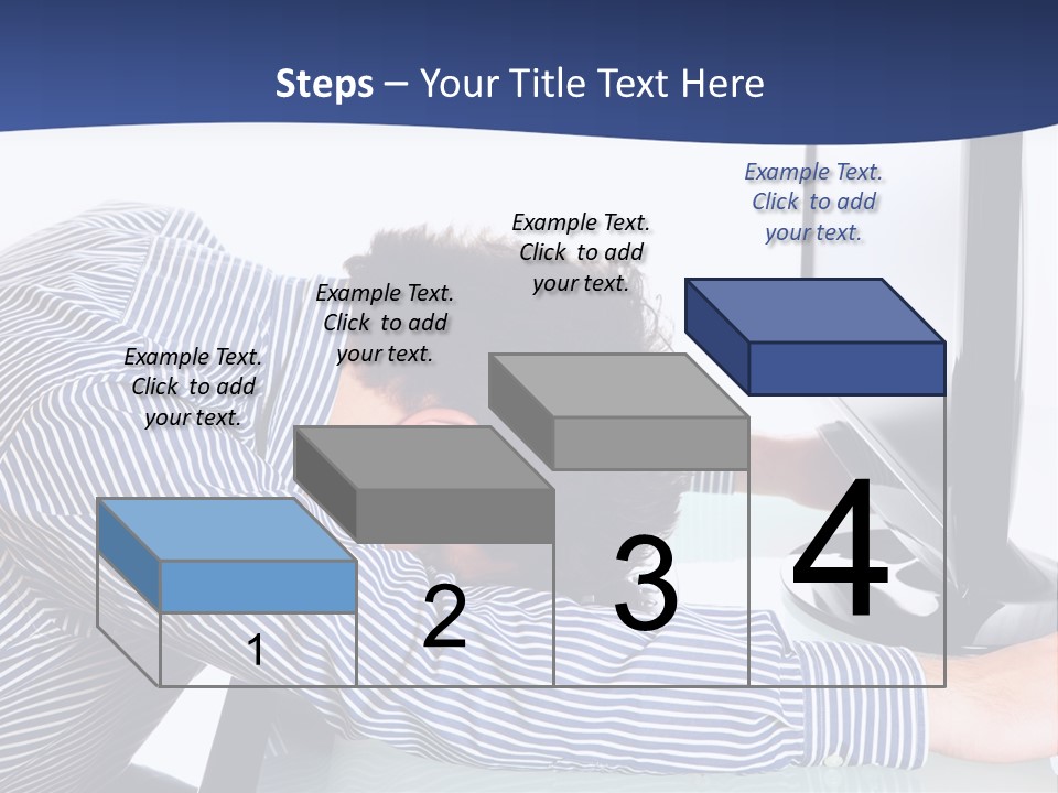 A Man Leaning Over A Computer Monitor With His Head On The Monitor PowerPoint Template