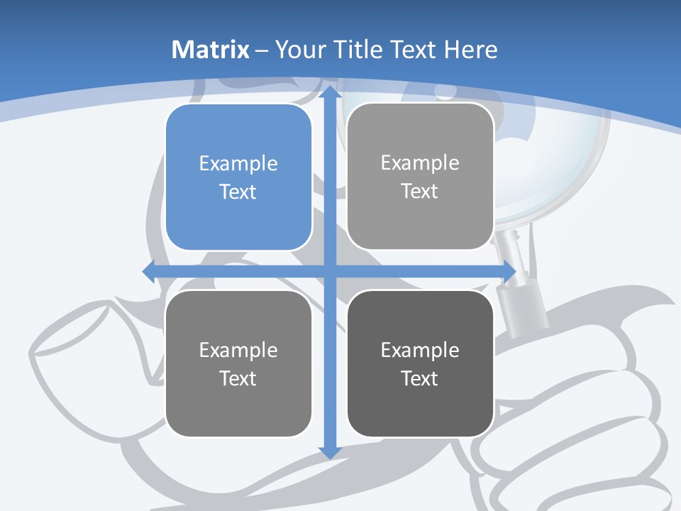 Hand Detective Glass PowerPoint Template