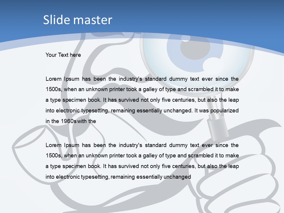 Hand Detective Glass PowerPoint Template